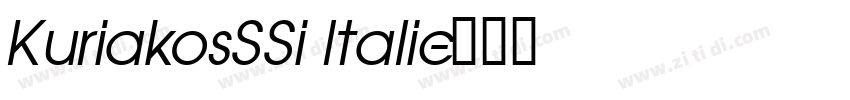 KuriakosSSi Italic字体转换